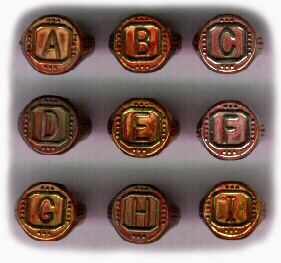 [Alphabet Rings from A to I]