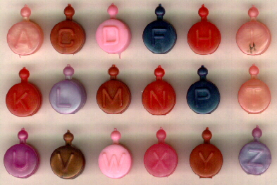 [Round Alphabet Pop Beads in Various Colors]